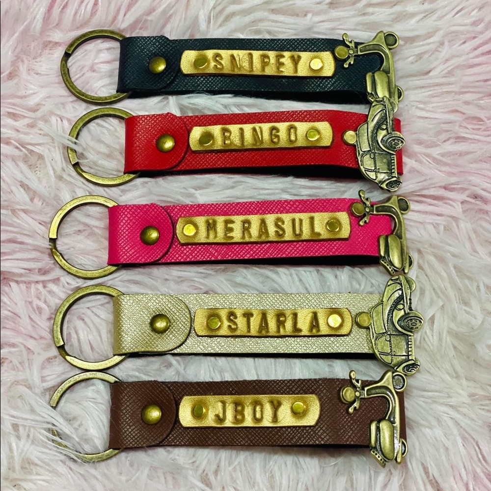 Personalized PU Leather Keychain